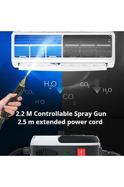 JOSBY 105℃ Pressurized Steam Cleaner, 2500W, 1200ML Tank, 6-Gear, 3BAR - Home/Kitchen/Car