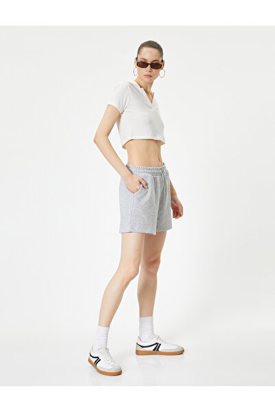 Koton Basic Şort Beli Bağlamalı Cepli