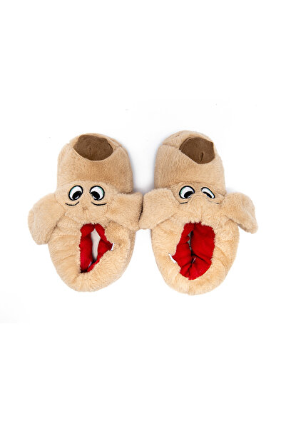 Twigy Karamel Erkek Hayvanlı Panduf Bej 41/46