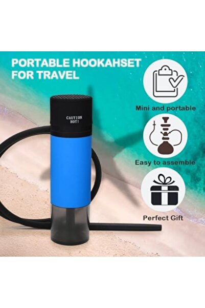 TERRION Mini Hookah Set Portable Hookah Cup With Everything, Unique Concept Hookah To Go for Single Person
