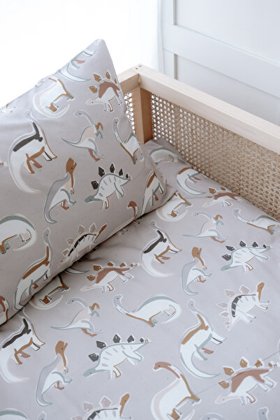 Generic Brand Organic Montessori Bedding Set with Dinosaurs (100X200 - 50X70 ...