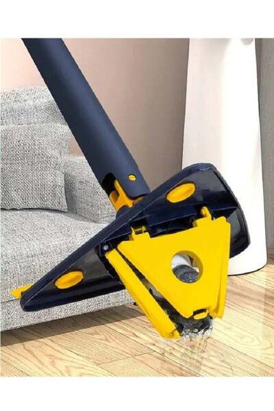 Generic DOLTRI - Triangle Mop with Long Handle, 360Â° Rotatable Adjustable, Long Window Squeegee Mop, Clean