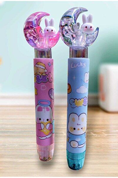 izmir yazici servis Sevimli Tavşanlar Basma Mekanizmalı Otomatik Silgi Seti 2...