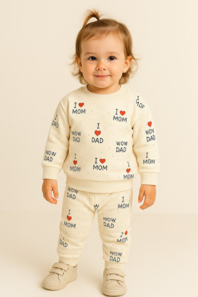 LITTLE&CO Kız Bebek Pembe Kalp Desenli Pamuklu İkili Takım Gecelik Pijama İki Takım Kız Bebek Kız Çocuk