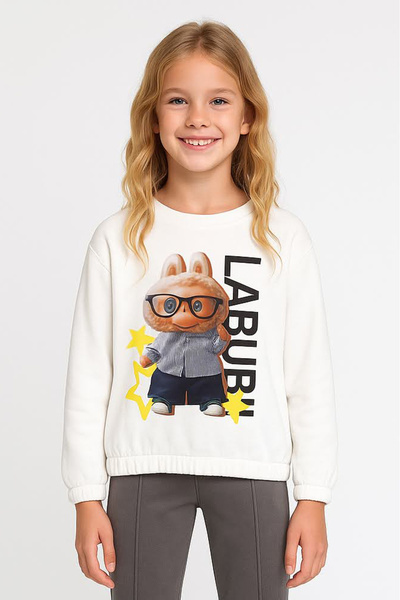 Escabel Girl's 2-Piece Top and Bottom Labubu Combination Set 5-14 Years Old Set0376