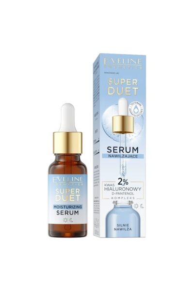 Eveline Cosmetics Hydrating Facial Serum Eveline Cosmetics Super Duet with Hyaluronic Acid, 18 ml