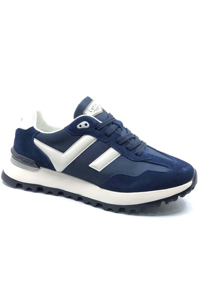 Kocamanlar Ayakkabı Lufian 111230264 Arthur Sneaker Men's Leather Shoes Navy Blue