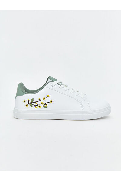 LC Waikiki Beyaz Deri Görünümlü Kadın Spor Ayakkabı