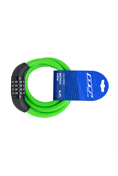 Cin Κλειδαριά ποδηλάτου DT - DT81219 |   12x1000 χιλιοστά |   Κωδικός πρόσβασης 4 ψηφίων - Μπορεί να αλλάξει |   Με 4 επιλογές χρωμάτων