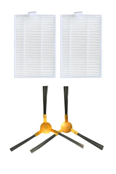 Marketto Homend Alex Laser Uyumlu Hepa Filtre Yan Fırça Takımı 4'lü 1281h / 1...