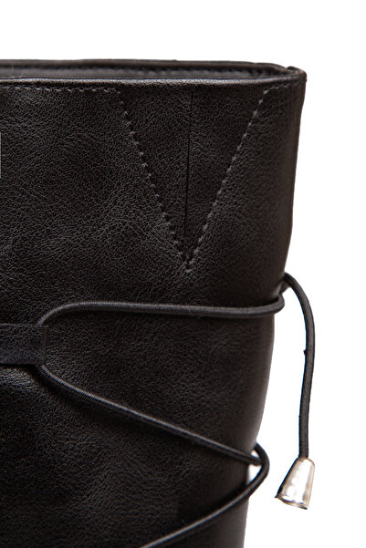 DYG STORE Black Style Lace-Up Women's Boots 107102