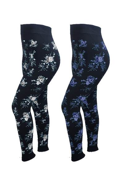 SDD Women's striped stretch pants, excellent quality, free size, two pieces, white and purple pattern