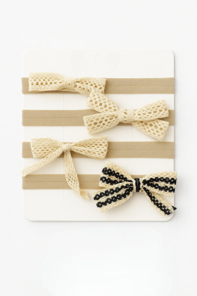 lilico Baby Girl Organic Beige Navy Blue Newborn 0-24 Months Bandana