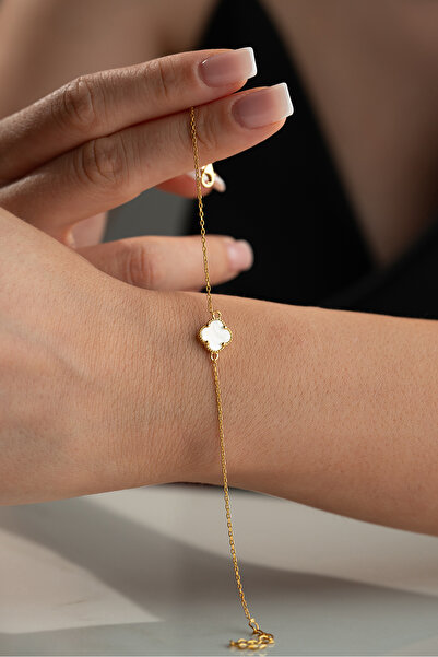 Silvano Jewelry 925 Ayar Gümüş Yonca Bileklik