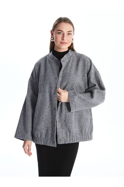 LC Waikiki Lcwaikiki Classic College Collar Oversize Women's Bomber Coat