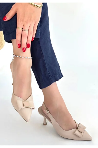 STILVANA Leyya beige leather high heeled shoe