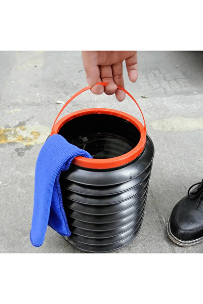 stfast st 4 Lt Portable Folding Tableware Trash Can Garden Picnic Marine Camping Travel Car Interior Auto Trash Can