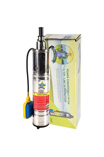 Golden Fish Pompă submersibilă de apă cu plutitor GF-0706-S001-G02, 1.1kw 3.6mc/h, 2850 rpm, înălțime de refulare 80 m