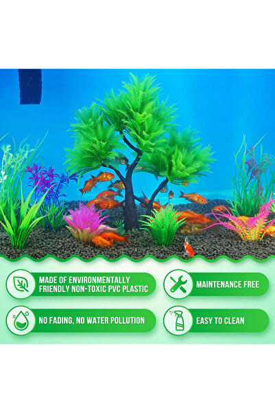 OEM Plante artificiale pentru decorarea acvariului, mici, VERZI