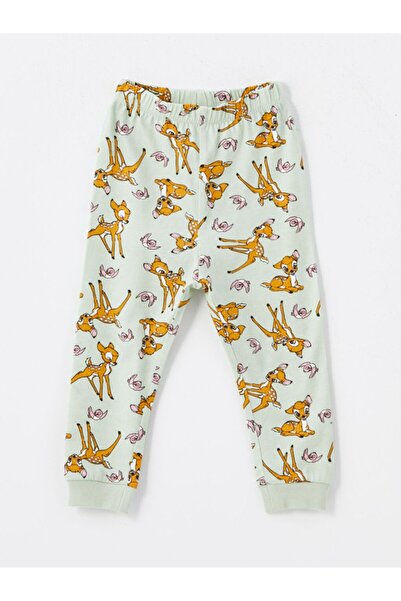 LC Waikiki Lcw Baby Crew Neck Long Sleeve Bambi Printed Baby Girl Pajamas Suit