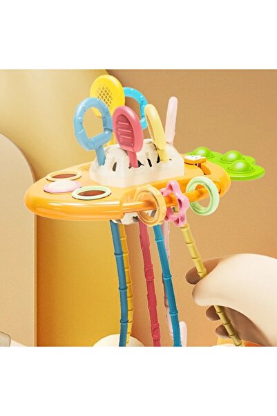 Picodino Pop It sensory toy, in the shape of a carrot, ideal for babies 18 months+