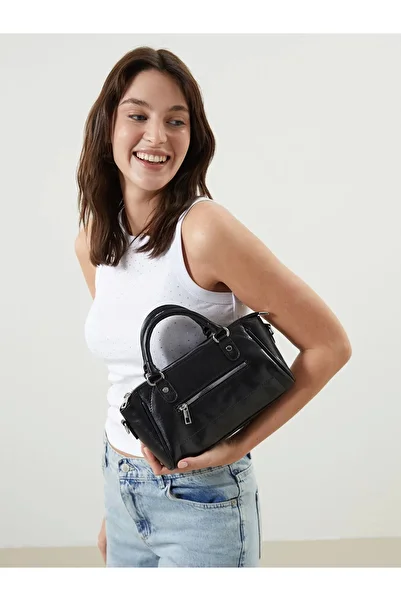 LC Waikiki Lcw Accessories Women's Black Shoulder Bag with Detachable Strap