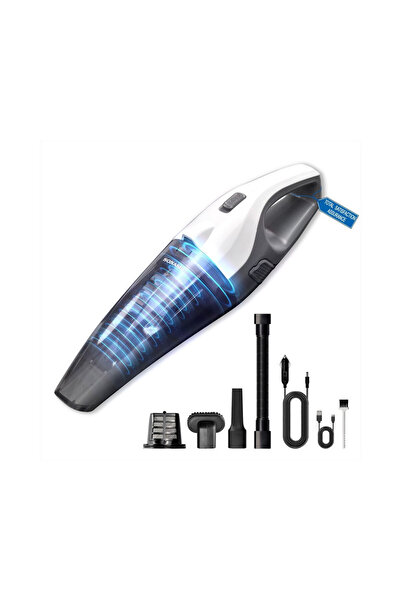 sonashi مكنسة كهربائية قابلة لإعادة الشحن 60 وات، أبيض/رمادي