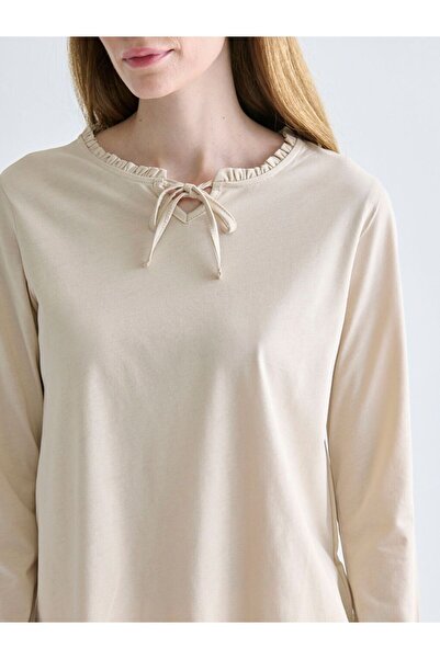 LC Waikiki Ruffled Tie Collar Blouse