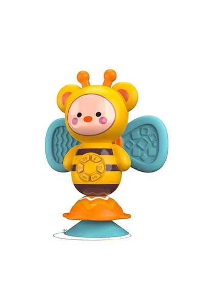 Picodino Bee-shaped toy - Rattle, with suction cup and wheel