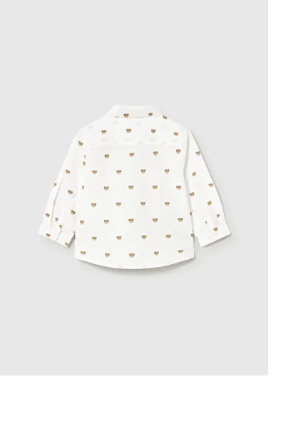 NK Mayoral Baby Boy Bear Printed Shirt 1-3 Years White