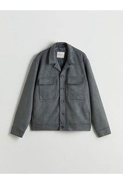 LC Waikiki Standard Shape Shirt Collar Suede Men's Coat