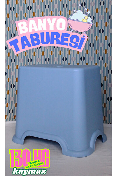 saral plastik Banyo Taburesi Mavi Renk