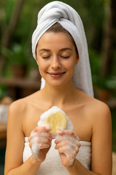 Anicca Natural Handmade Turmeric & Yellow Clay Soap – Skin Revitalizing and Purifying Care, 60 Gr