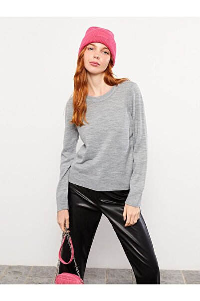 LC Waikiki Crew Neck Plain Long Sleeve Women's Knitwear Sweater