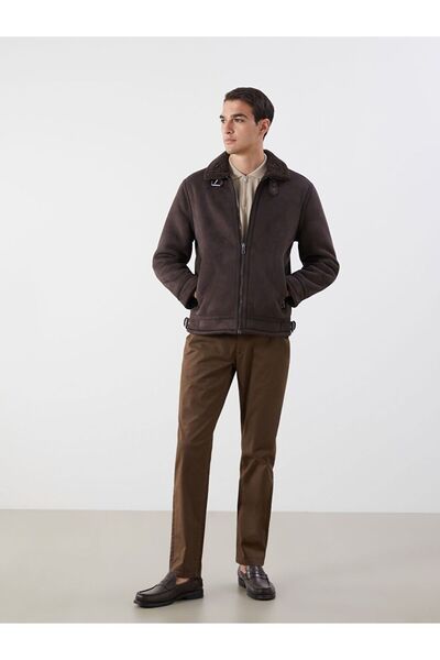 LC Waikiki Ανδρικό παλτό από καστόρι γιακά πουκάμισου Standard Fit