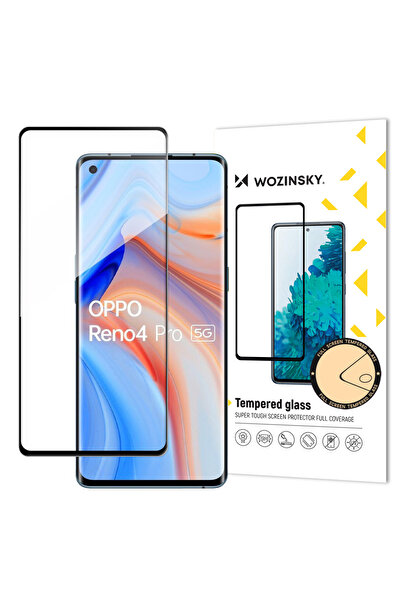 Atlas Folie de Sticla 5D Full Glue Oppo Reno 4 (Negru) Case Friendly Wozinsky