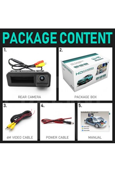 Audi HD rear view camera, 170 degree angle with StarLight Night Vision for Q2, Q3, Q5, A5 - FA8034