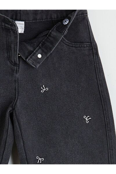 LC Waikiki LCW Kids Beli Ayarlanabilir Lastikli Kız Çocuk Jean Pantolon