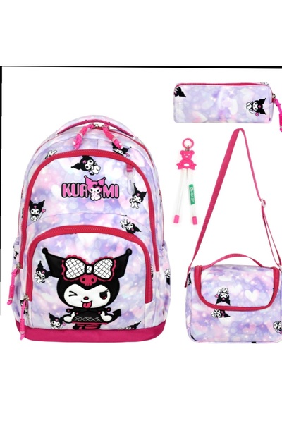 YKLİFE Kuromi Patterned Girl's Primary School 3-Piece Backpack