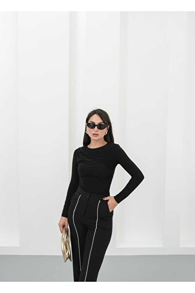 VINTIQUE 13933-بدلة درابيللي ذات أكمام طويلة