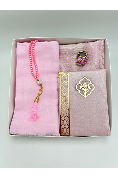 lenagiftworkshop Pembe Çeyizlik Hediyelik 5 Parça Gelin Damat Bohça Seti Nama...