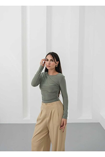 VINTIQUE 13933-بدلة درابيللي ذات أكمام طويلة
