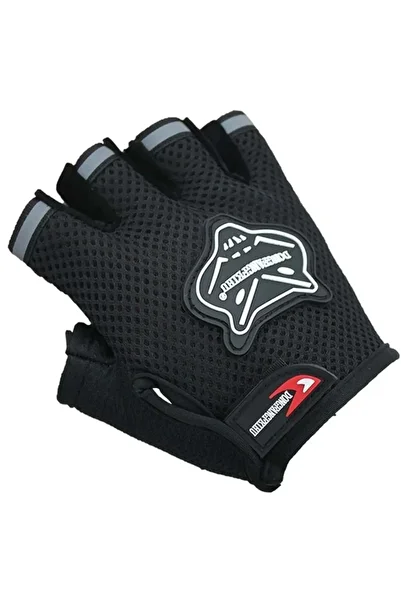 FIXATO Cycling Gloves for Bike and Fitness with Palm Protection, Breathable Material, Universal Size, Black