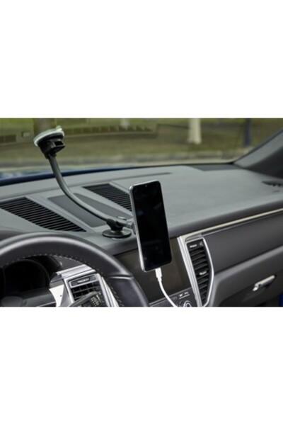 Mega Drive Magnetic car phone holder with suction cup for windshield mounting