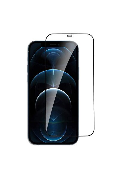 Atlas 5D Πλήρης κόλλα κεραμική μεμβράνη γυαλιού APPLE iPhone 12 Pro Max (Μαύρο)