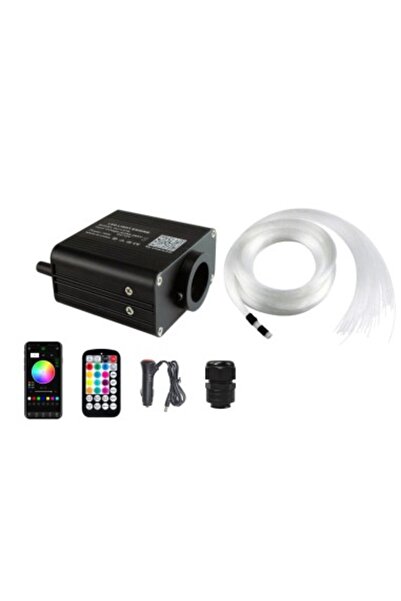 Xenon Bright Fiber Optic Kit Starry Ceiling 16W with TWINKLE, RGBW 550 Wires 3M 0.75mm with application