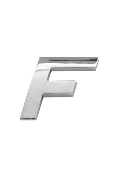 Mega Drive Car ornament 3D Letter F 26 MM Chrome