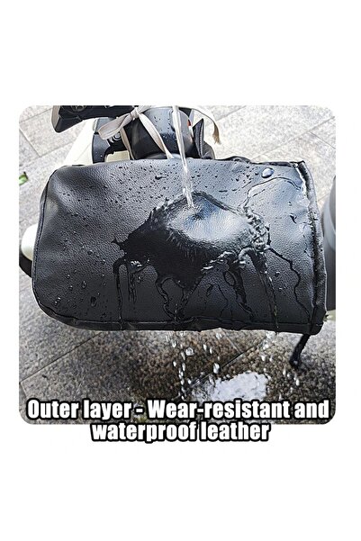 FIXATO waterproof, unisex, motorcycle/scooter/bicycle handlebar gloves, lined with reflective strips