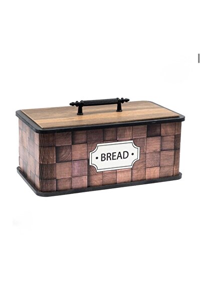 ALY DURU Kapaklı Ahşap Ekmeklik - Dekoratif Desenli Ekmek Saklama Kutusu - Lü...