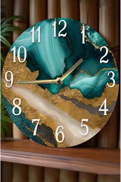 kutuTR Decorative Mdf Wall Clock - 33X33 cm Stylish Design Sdw378